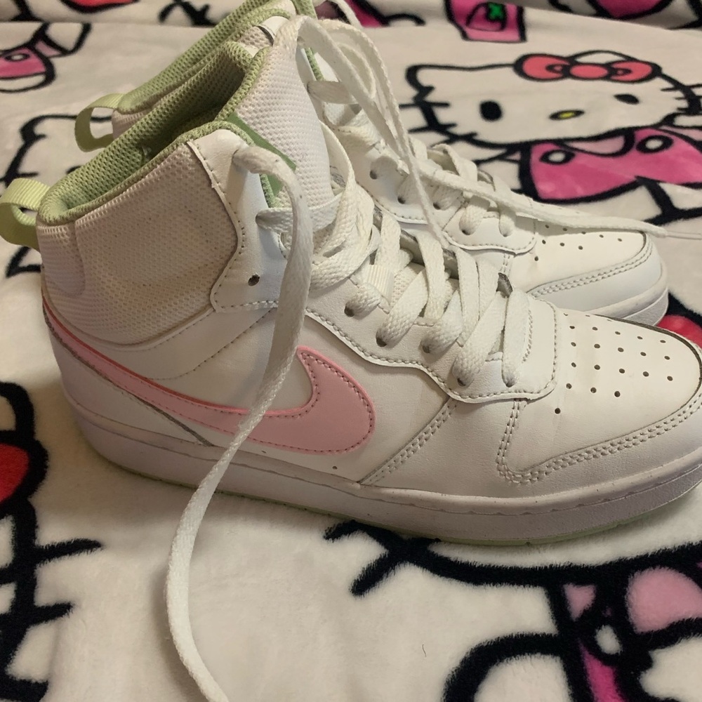 Pink and white big girls Nike